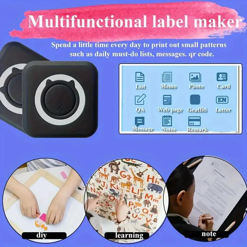 Portable Wireless Thermal Printer for Photos & Labels