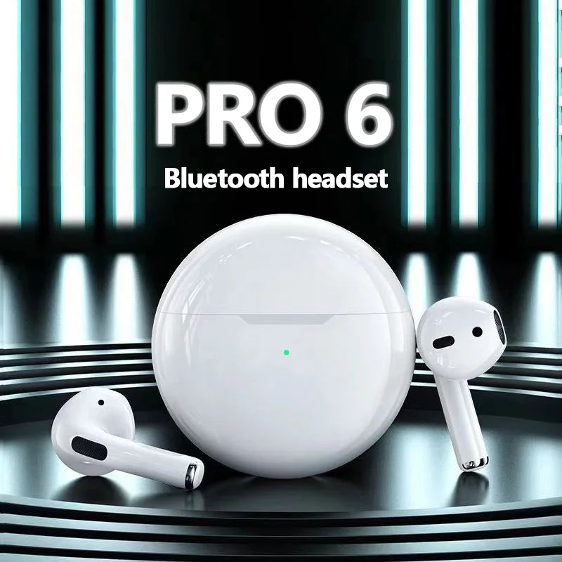 PRO 6 Wireless Bluetooth 5.3 Headset - Strong Endurance for Gaming & Sports