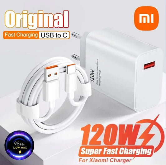 Xiaomi Original 120W Fast Charger: Quick Charging for Huawei & Samsung