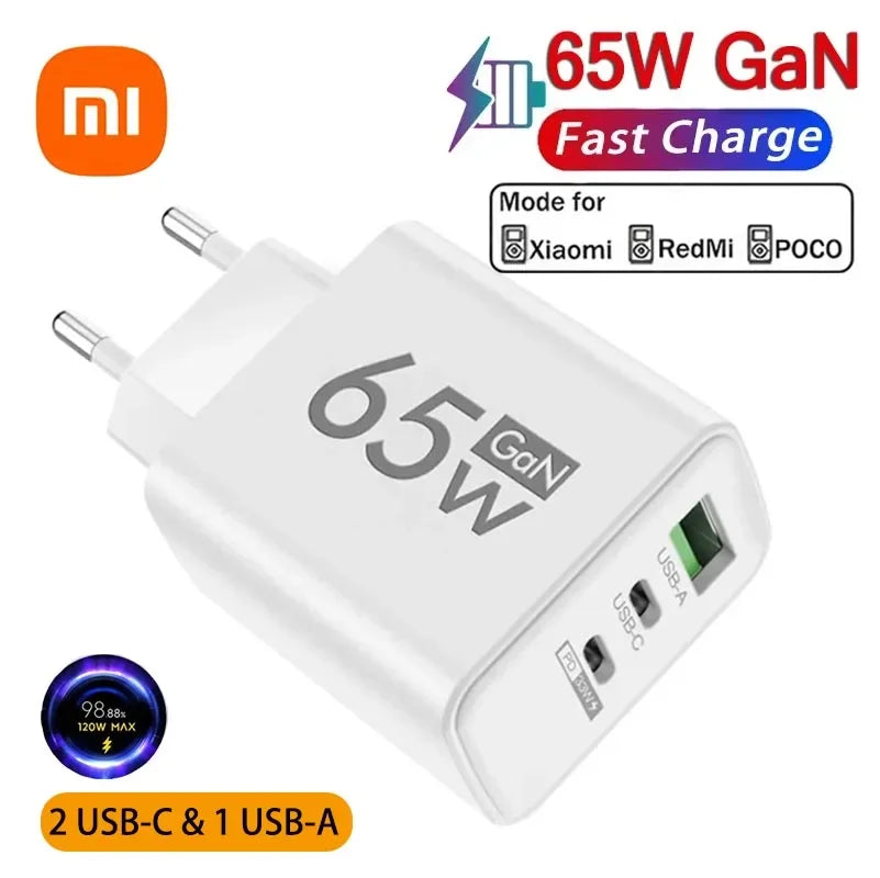 搭载 PD3.0 的 65W GaN USB-C 充电器：随时随地实现超级快速充电