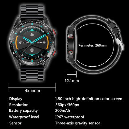 2024 New Smart Watch - 1.5" Full Touch, Bluetooth Calls, Business & Fitness for Android & iOS