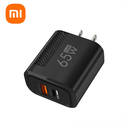 Xiaomi 65W Fast Charger: USB A/C Ports with QC 3.0 for Rapid Charging