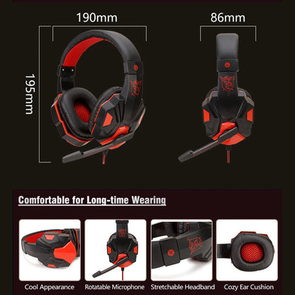 3.5mm Wired Gaming Headset with Mic – Deep Bass, Adjustable & Multi-Device Compatible