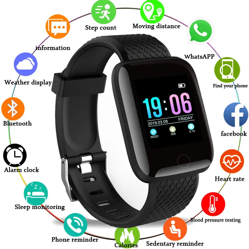 D13 Waterproof Smartwatch - Blood Pressure & Heart Rate Monitor, Perfect for Men, Women & Fitness