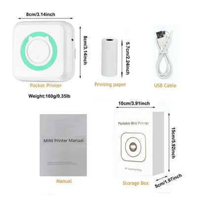 Portable Wireless Thermal Printer for Photos & Labels