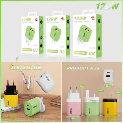 Xiaomi 120W Charger: EU/US/UK Plug for Lightning Fast Charging