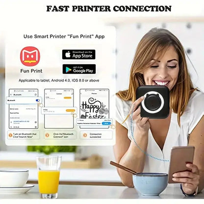 Portable Wireless Thermal Printer for Photos & Labels