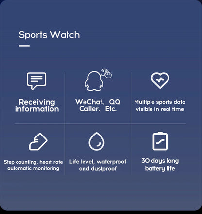 D13 Waterproof Smartwatch - Blood Pressure & Heart Rate Monitor, Perfect for Men, Women & Fitness