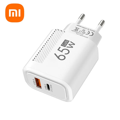 Xiaomi 65W Fast Charger: USB A/C Ports with QC 3.0 for Rapid Charging