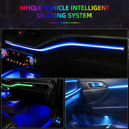 64-Color Car Interior Ambient Light - App-Controlled for Custom Lighting