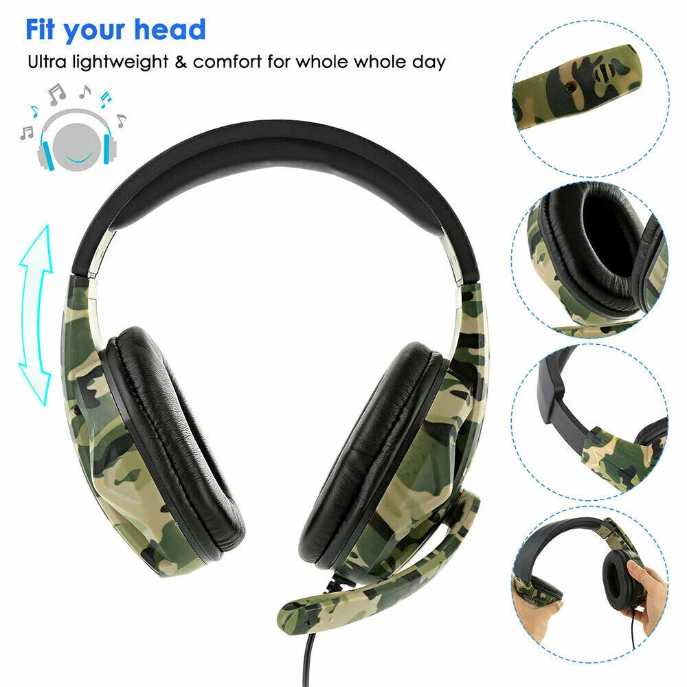 3.5mm Wired Gaming Headset with Microphone – High Sound Quality for PS4, PS5, Xbox & PC –Perfect Gift!