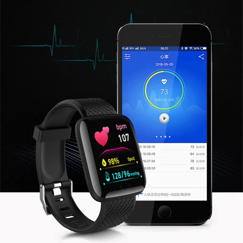 D13 Waterproof Smartwatch - Blood Pressure & Heart Rate Monitor, Perfect for Men, Women & Fitness