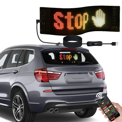 LED Car Sign with Scrolling Animation - App-Controlled for Eye-Catching Display