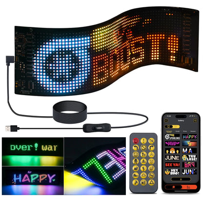 LED Car Sign with Scrolling Animation - App-Controlled for Eye-Catching Display