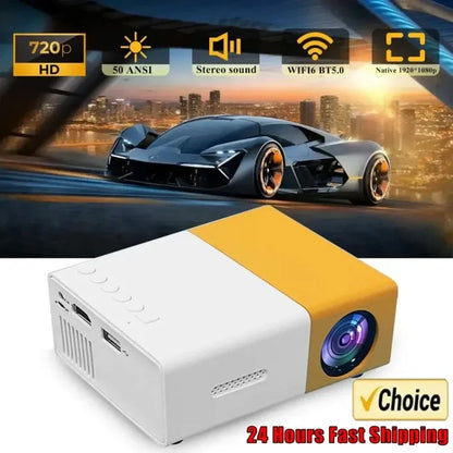 YG300 Portable Mini Movie Projector Suitable For Outdoor Camping/ Drive-in/ Home Theater Projectors With 30000 Hours Long Life