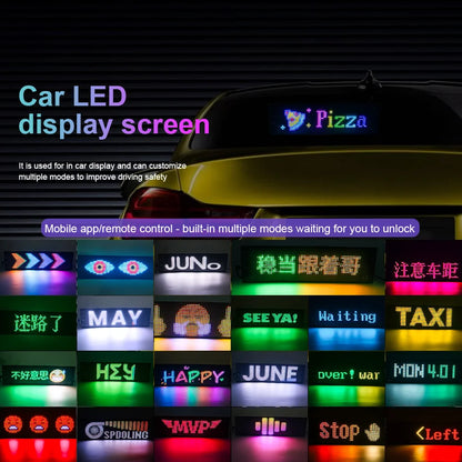 LED Car Sign with Scrolling Animation - App-Controlled for Eye-Catching Display